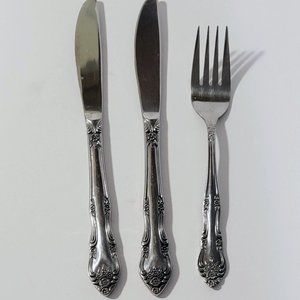 Dream Rose Stainless Steel by Stanley Rogers ~ Assorted Flatware ~ 3 pcs.